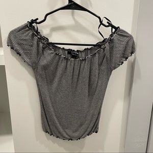 Stripe Off The Shoulders